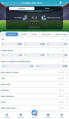Screenshot of the application 1xbet - #2