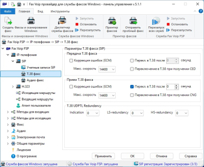 Screenshot of the application Fax Voip Windows Fax Service Provider (Russian version) - #5