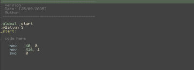 Screenshot of the application kitasm - #1