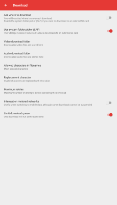 Screenshot of the application NewPipe - #7