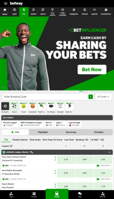 Screenshot of the application Betway - #2