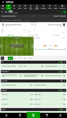 Screenshot of the application Betway - #5