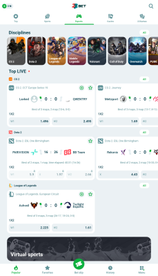 Screenshot of the application 22Bet - #3