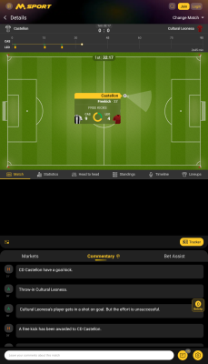 Screenshot of the application MSport - #7