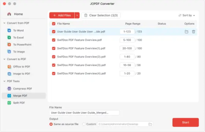 Screenshot of the application JOPDF for Mac - #5