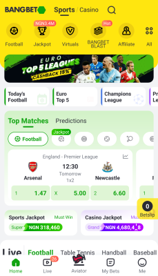 Screenshot of the application Bangbet - #1