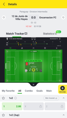 Screenshot of the application Bangbet - #2