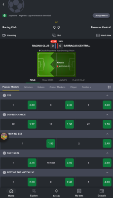 Screenshot of the application Bet9ja - #2