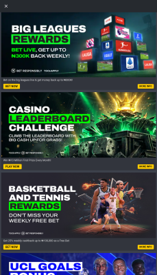 Screenshot of the application Bet9ja - #3