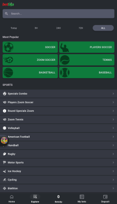 Screenshot of the application Bet9ja - #4