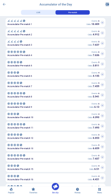 Screenshot of the application Paripesa - #6