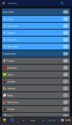 Screenshot of the application Mozzartbet - #4