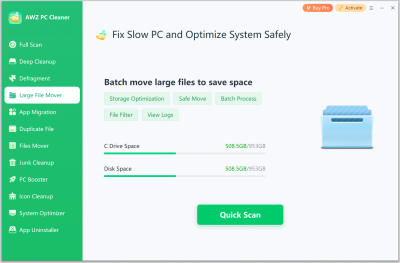 Screenshot of the application AWZ PC Cleaner - #2