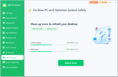 Screenshot of the application AWZ PC Cleaner - #5
