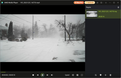 Screenshot of the application AWZ Media Player - #1