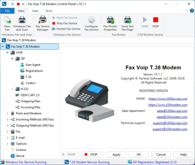 Screenshot of the application Fax Voip T.38 Modem - #3