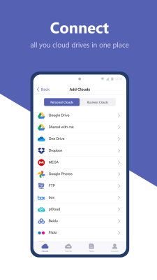Screenshot of the application MultCloud - #1