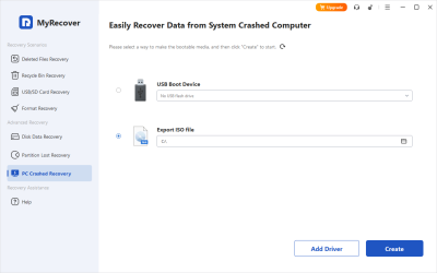 Screenshot of the application MyRecover - #3