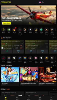 Screenshot of the application Parimatch - #1