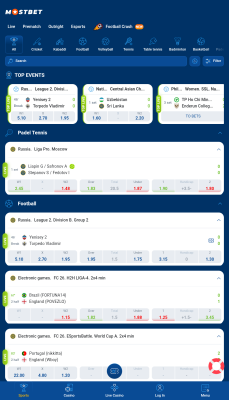 Screenshot of the application Mostbet - #2