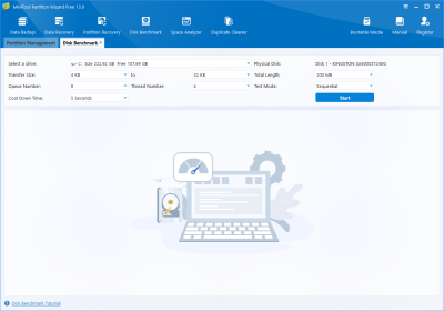 Screenshot of the application MiniTool Partition Wizard Free - #3