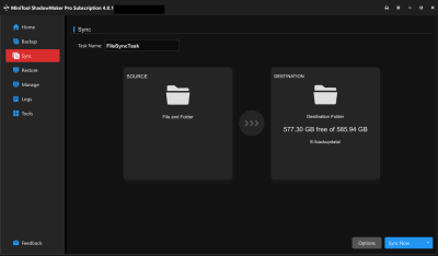 Screenshot of the application MiniTool ShadowMaker Free - #3