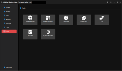 Screenshot of the application MiniTool ShadowMaker Free - #4