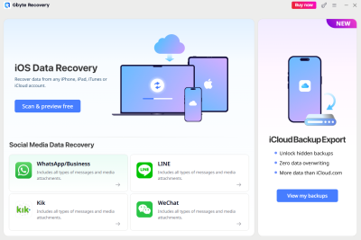 Screenshot of the application iPhone Data Recovery - #1