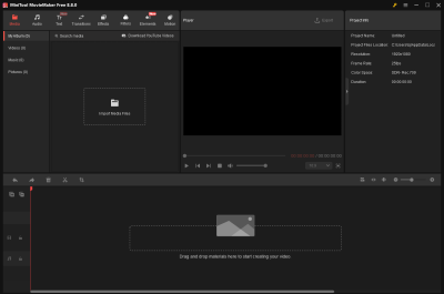 Screenshot of the application MiniTool MovieMaker Free - #1
