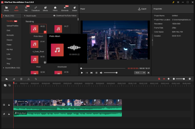 Screenshot of the application MiniTool MovieMaker Free - #2