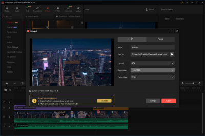 Screenshot of the application MiniTool MovieMaker Free - #5