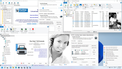 Screenshot of the application Fax Voip T.38 Console - #1