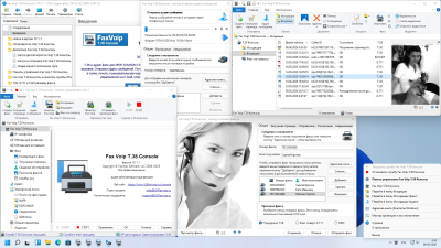 Screenshot of the application Fax Voip T.38 Console (Russian version) - #1