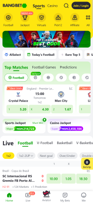 Screenshot of the application Bangbet - #1