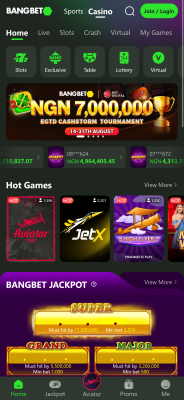 Screenshot of the application Bangbet - #5