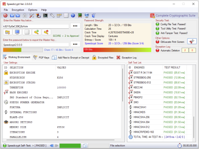 Screenshot of the application Speedcrypt - #1
