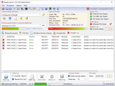 Screenshot of the application Speedcrypt - #4