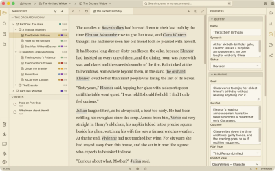 Screenshot of the application Writer Studio - #1