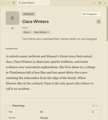 Screenshot of the application Writer Studio - #2