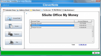 Screenshot of the application SSuite Office - CleverNote PIM - #2