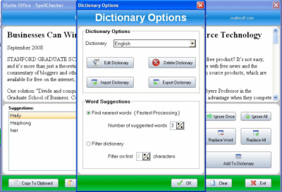 Screenshot of the application SSuite Office - Spell Checker - #2