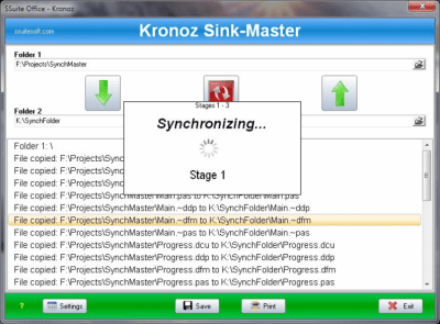 Screenshot of the application SSuite Office - Kronoz Sync Master - #2