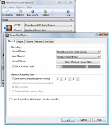 Screenshot of the application RecordPad Sound Recording - #3