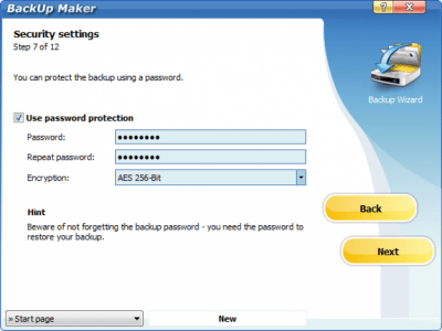 Screenshot of the application BackUp Maker - #6