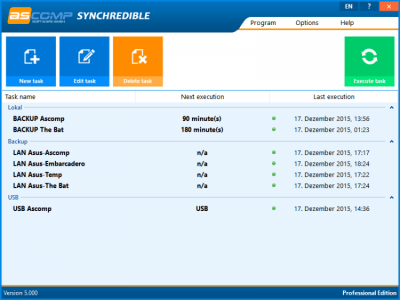 Screenshot of the application Synchredible - #2