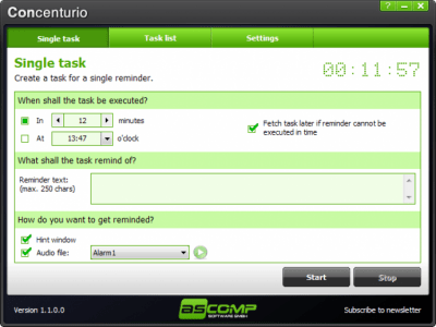 Screenshot of the application Concenturio - #1