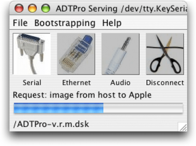 Screenshot of the application ADTPro - #1