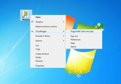 Screenshot of the application Cloudfogger - #4