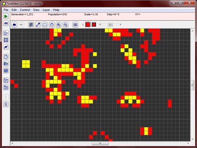 Screenshot of the application Golly - #1