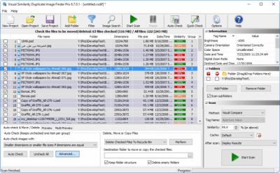 Screenshot of the application Visual Similarity Duplicate Image Finder - #1